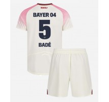 Bayer Leverkusen Loic Bade #5 Koszulka Wyjazdowa dzieci 2025-26 Krótki Rękaw (+ krótkie spodenki)